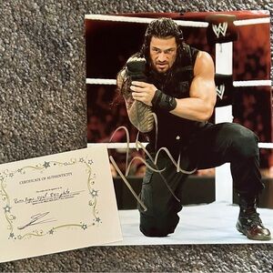 Wrestling Autographed Photo with Certificate